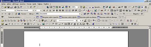 Les barres d'outils de Word 2000