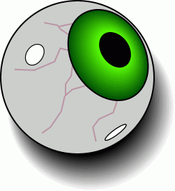Logo de sebsauvage (un gros œil à l'iris vert fluo)