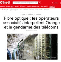 [01net] Fibre optique : les opérateurs associatifs interpellent Orange et le gendarme des télécoms