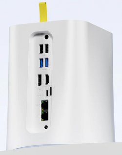 Photo de l'arrière de l'Aoostar N1, montrant les différents connecteurs.